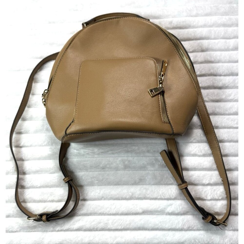 INC International Concepts Women's Backpack SPR22 Zip Closure Camel